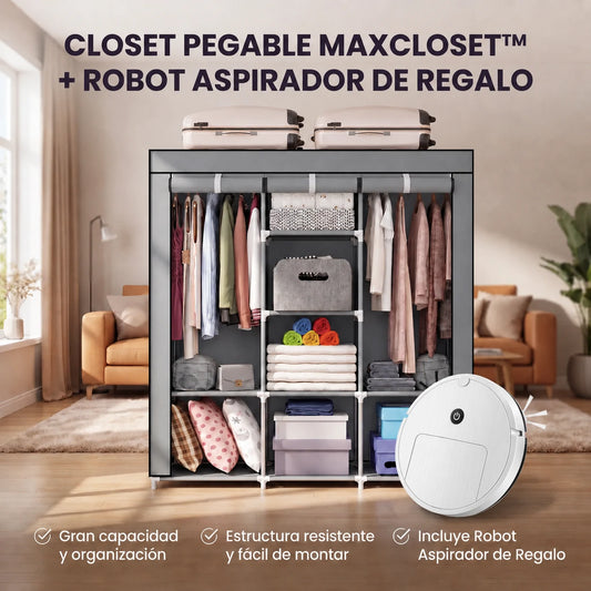 Closet Plegable Multiuso SmartCloset + Robot Aspirador RoboSpark